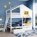 Nestfair Twin over Twin Bunk Bed with 2 Drawers and Shelf