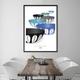 Cathrineholm Mid Century Modern Prints, Scandinavian Kitchen Poster, Blue bowl Wall Art Print, Norway Kitchen art Gifts