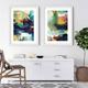 Set Of 2 ART Abstract Print Framed Wall Art, Large Wall Art, Blue Abstract Print, Giclee Print Art Print from Painting Modern Decor Print