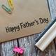 Happy Father's Day Funky Font Rubber Stamp