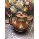 Antique Teapot Windsor Gibson & Sons Burslem enamel flowers gold