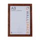 A3 Frame Walnut | Gloss Walnut A3 Photo Frame To Fit A3 Print - Real Glass And Made From Solid Wood |Brown A3 Frame | 297 x 210mm