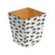 Black Cat Waste Paper Bin Trash Can Handmade Wooden handmade in UK