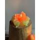 Bright Flower Candle, Housewarming Gift, Hand Carved Candle, Unique Candle, Birthday Gift, Colourful Room Decor, Thank You Gift, Neon Candle