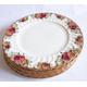 "Aynsley & Co. Staffordshire China Country Roses Pattern Fluted 9\" Bread and Butter Plates (6), Vintage Aynsley Plates, Vintage Teatime"