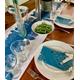 Turquoise table runner, street design, 100% cotton drill, teal modern home decor for your stylish table.