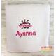 Personalised Swimming / Bath Towel / Sheet PRINCESS LOGO Embroidered Unisex Boys Girls Children's Kids with Any NAME 500gsm