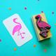 Fancy Flamingo Rubber Stamp - Bird Rubber Stamp - Tropical Rubber Stamp - Tropical Stationery - Tropical Wedding - Pink Flamingo