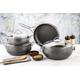 Evimsaray Alya Series 7-Piece Non-Stick Granite Cookware Set (Grey Colour)