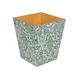 Wooden Waste Paper Bin Green Acorn