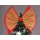 Red & Gold Christmas Tree Decorations ... Tree Topper Bow .. Glitter Roses .. Door Bow