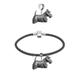 Scottish Terrier Charm / Pendant on a bail which has a 5mm Hole fits Bracelet necklace European or choose the bracelet & charm refd18 dog