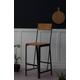 Konk ‖ Industrial Bar Chair ‖ Bespoke sizes available ‖ Oak/Steel Bar Stool, Kitchen Breakfast Bar Seat