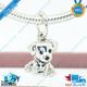 Labrador Puppy Dog Necklace Pendant Charm, Heart, Pets Lover Bead > Fits Europa Bracelet > S925 Sterling Silver > Fully Stamped > NEW