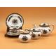 Coalport China Ming Rose miniature 8 piece cabinet display tea set. Teapot, creamer, sugar & 1 trio. - FREE UK POST.
