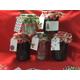 10 x Cloth jam tops Xmas Mix Fabric lid top covers + Bands,jar label,twine & Tags. 3 sizes avalible