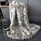 Siberian Lynx animal patterned Faux Fur Throw in a range of sizes. Fur Blanket Throw for sofa, chair or bed with ivory faux suede lining.