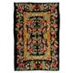 Hand-Woven Vintage Eastern European Bessarabian Kilim Rug with Flower Design, 100% Organic Wool and Natural Dyes. 6.6x9.7 Ft, BKK532.