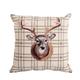 Stags Head Tapestry Christmas Cushion Living Room Christmas Rustic Decorative Pillow Printed Cushion Decoration Xmas Home Decor Rustic