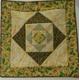 Sunflower Lap Quilt - Throw - Wall Hanging - Bright Sunflower Fabrics Surrounding a Sunflower - 31 Inches Square