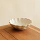 Kohyo Rinka Petal 21cm Bowl | Japanese ceramic - Rustic Off-white pottery - Fruit bowl - flower shape - Pasta bowl - dining set - vintage