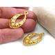 Gold Filigree Teardrop Charms, Earring Charms, Teardrop Pendants, Gold Teardrop, 22k Gold Plated, Gold Jewelry, Earring Findings, 2Pc