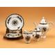 Coalport China Ming Rose miniature 8 piece cabinet coffee set. Coffee pot, creamer, sugar, & 1 trio. - FREE UK POST.