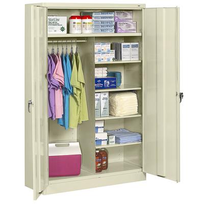 Tennsco 18" x 48" x 78" Putty Jumbo Combination Cabinet with Solid Doors - Unassembled J1878C-N-CPY