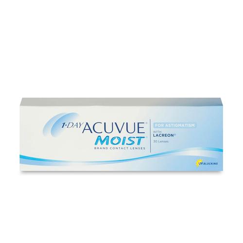 Johnson & Johnson 1-Day Acuvue Moist for Astigmatism (30er Packung) Tageslinsen (-3.25 dpt, Zyl. -2,25, Achse 90 ° & BC 8.5) mit UV-Schutz