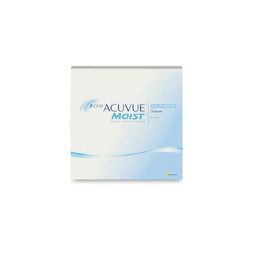 Johnson & Johnson 1-Day Acuvue Moist for Astigmatism (90er Packung) Tageslinsen (-2.25 dpt, Zyl. -1,75, Achse 150 ° & BC 8.5) mit UV-Schutz