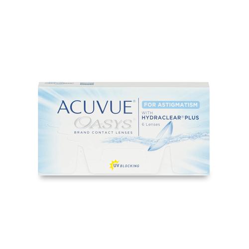 Johnson & Johnson Acuvue Oasys for Astigmatism (6er Packung) 2-Wochen-Linsen (-8.5 dpt, Zyl. -1,25, Achse 20 ° & BC 8.6) mit UV-Schutz