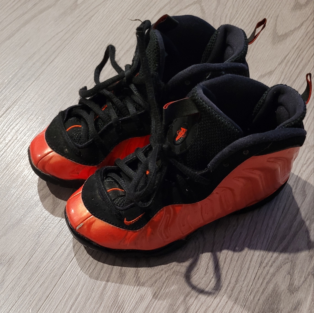 Nike Shoes | Good Condition Nike Foamposite Size 13.5c | Color: Orange | Size: 13.5b