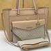 Michael Kors Bags | Michael Kors Maisie Large Pebbled Leather 3-In-1 Tote Bag Buff Signature Multi | Color: Tan/White | Size: Large