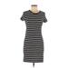 Old Navy Casual Dress - Shift: Black Stripes Dresses - Women's Size X-Small