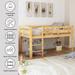 Twin Wood Loft Bed Low Loft Beds with Ladder,Twin