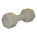 CanDo® vinyl coated dumbbell - 15 lb. - Silver, each