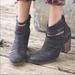 Free People Shoes | Free People Hybrid Heel Boot Black Suede Strappy Ankle Bootie | Color: Gray | Size: 8