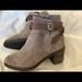 Michael Kors Shoes | Michael Kors Women’s Us 7.5m Eu 38 Taupe Suede Belted Heeled Ankle Boots. | Color: Brown/Tan | Size: 7.5