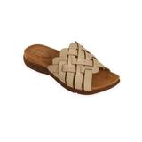 Women's Marsha Slides by Easy Spirit, Natural Tan 7 W Wide