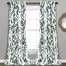 Devonia Allover Light Filtering Window Curtain Panels White/Green 52x108+2 Set - Lush Decor 21T011671