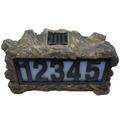 Nature's Mark Solar Powered House Address Sign for Lawn Garden Plastic in Gray | 9 H x 14.8 W x 5.5 D in | Wayfair HL-1173001-GR