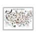 Stupell Industries United States of America Map of Animals Kid's Illustration - Graphic Art Canvas, in Brown/Gray/Pink | Wayfair af-298_gff_24x30