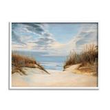 Stupell Industries Alluring Cloudy Beach Path Wooden Fence Tall Grass Canvas | 11 H x 14 W in | Wayfair af-197_wfr_11x14