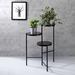 Onewell 1 Piece Folding 3 Tier Metal Plant Stand Wood/Metal in Brown | 30 H x 19 W x 18 D in | Wayfair JQJYY555597799