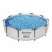 Bestway Steel Pro Max 10'x30" Round Above Ground Outdoor Swimming Pool w/ Pump Steel in Gray | 30 H x 120 W x 120 D in | Wayfair 56407E-BW