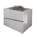 Noci Design 2 - Drawer Nightstand in White Wood in Brown/White | 18 H x 23 W x 17 D in | Wayfair ND-ALICIA-NS