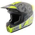 FC-Moto Merkur Flex Casco Motocross, nero-giallo, dimensione XS