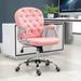 Rosdorf Park Noriko Task Chair Upholstered in Pink | 41 H x 23 W x 24 D in | Wayfair 892025F2DE334304ADBD7C92B2A894A2