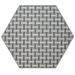 White Hexagon 9' Area Rug - Corrigan Studio® Dareus Indoor/Outdoor Commercial Color Rug - Black, Pet & Friendly Rug. Made In USA, Area Rugs Great For , Pets, Event | Wayfair