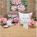 East Urban Home Peony Spring Printed & Embellished Throw Pillow Polyester/Polyfill/Cotton | 14 H x 22 W x 4 D in | Wayfair